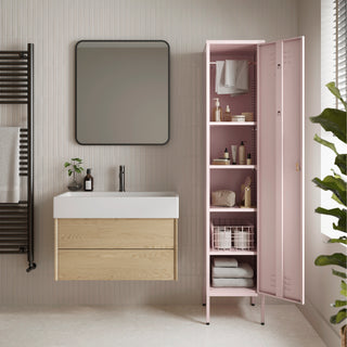 The Bexley - Tall Single Door Storage Locker In Light Pink