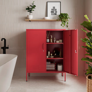 The Fulham - Home Style Storage Locker In Red
