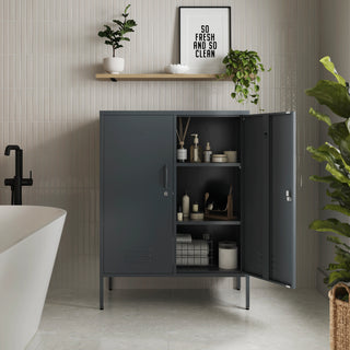 The Fulham - Home Style Storage Locker In Slate Grey
