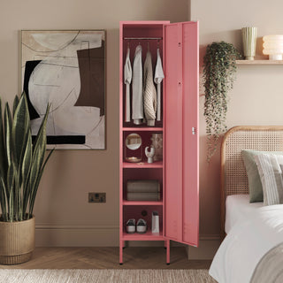 The Bexley - Tall Single Door Storage Locker In Flamingo