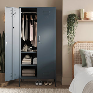 The Chelsea - Tall Double Door Storage Locker In Slate Grey - Urban Lockers