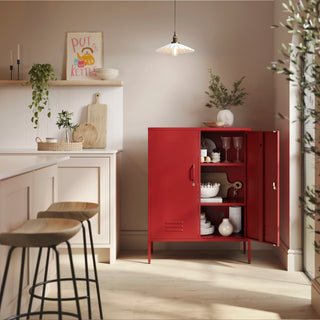The Fulham - Home Style Storage Locker In Red