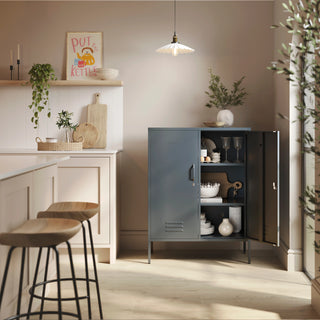 The Fulham - Home Style Storage Locker In Slate Grey
