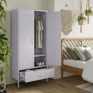 The Mayfair - Tall Double Door Storage Locker In Lilac - Urban Lockers