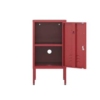 The Camden - Side Table, Storage Locker Red - Urban Lockers