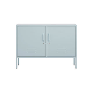the oxford sideboard metal locker in sky blue