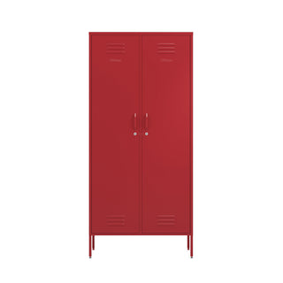 The Chelsea - Tall Double Door Storage Locker In Red - Urban Lockers