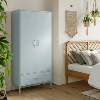 The Sky Blue Mayfair Metal Wardrobe Locker