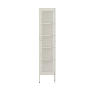 The Wimbledon - Fluted Glass Single Door Locker In Vanilla - Urban Lockers