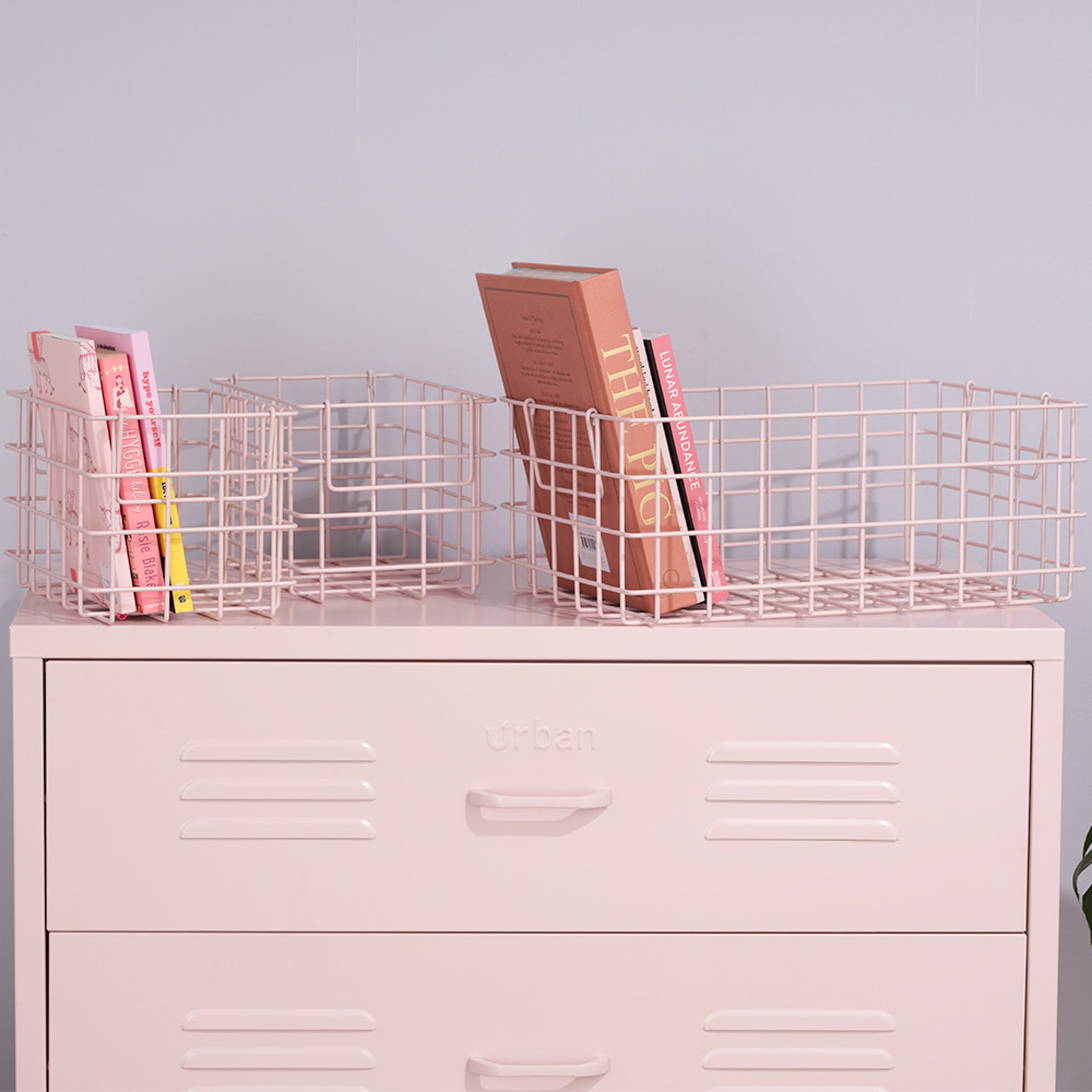 Basket Set in Light Pink – Set of 3 - Urban Lockers