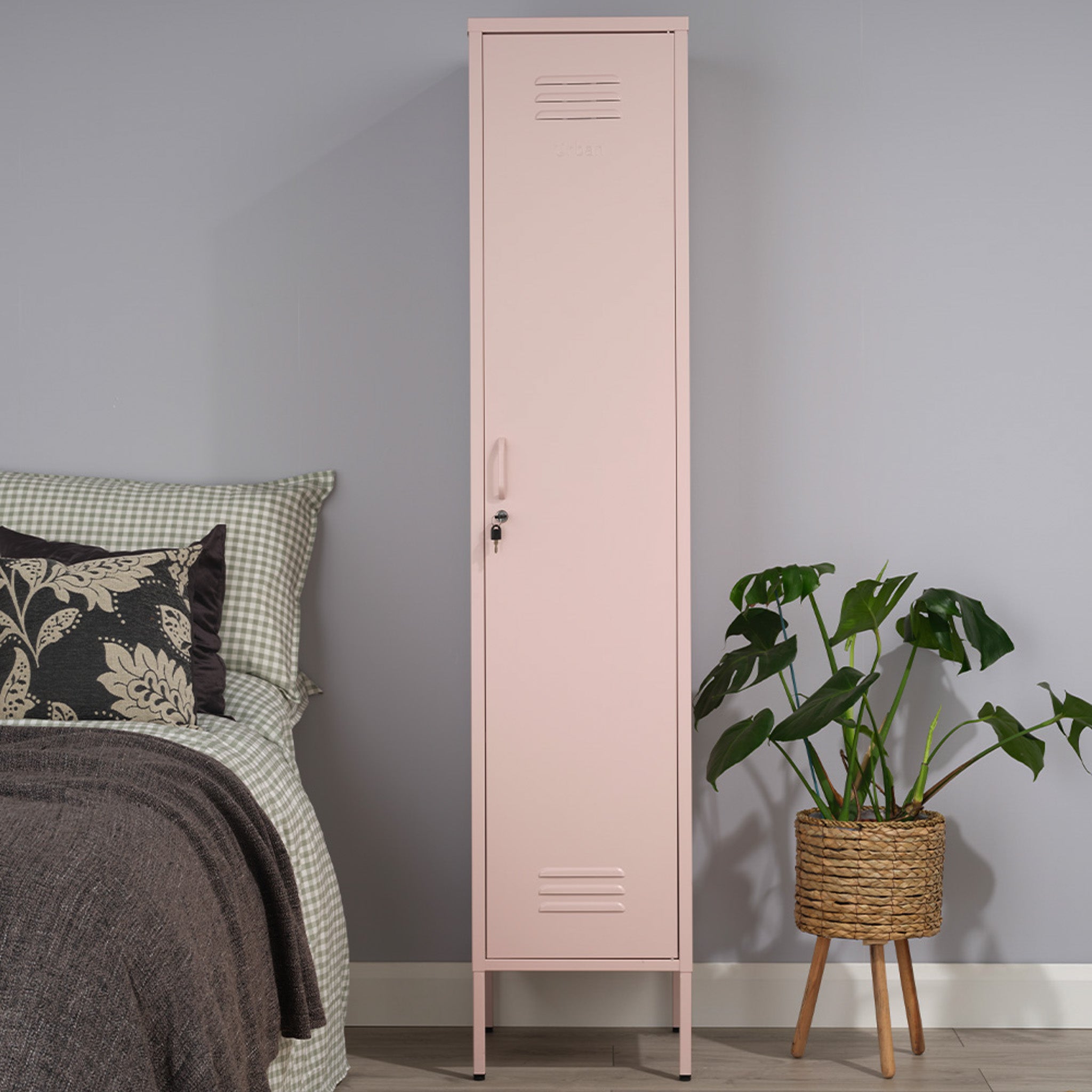 The Bexley - Tall Single Door Storage Locker In Light Pink – Urban Lockers