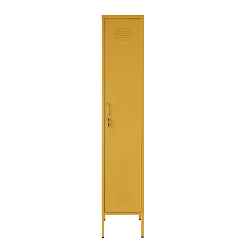 The Bexley - Tall Single Door Storage Locker In Mustard - Urban Lockers