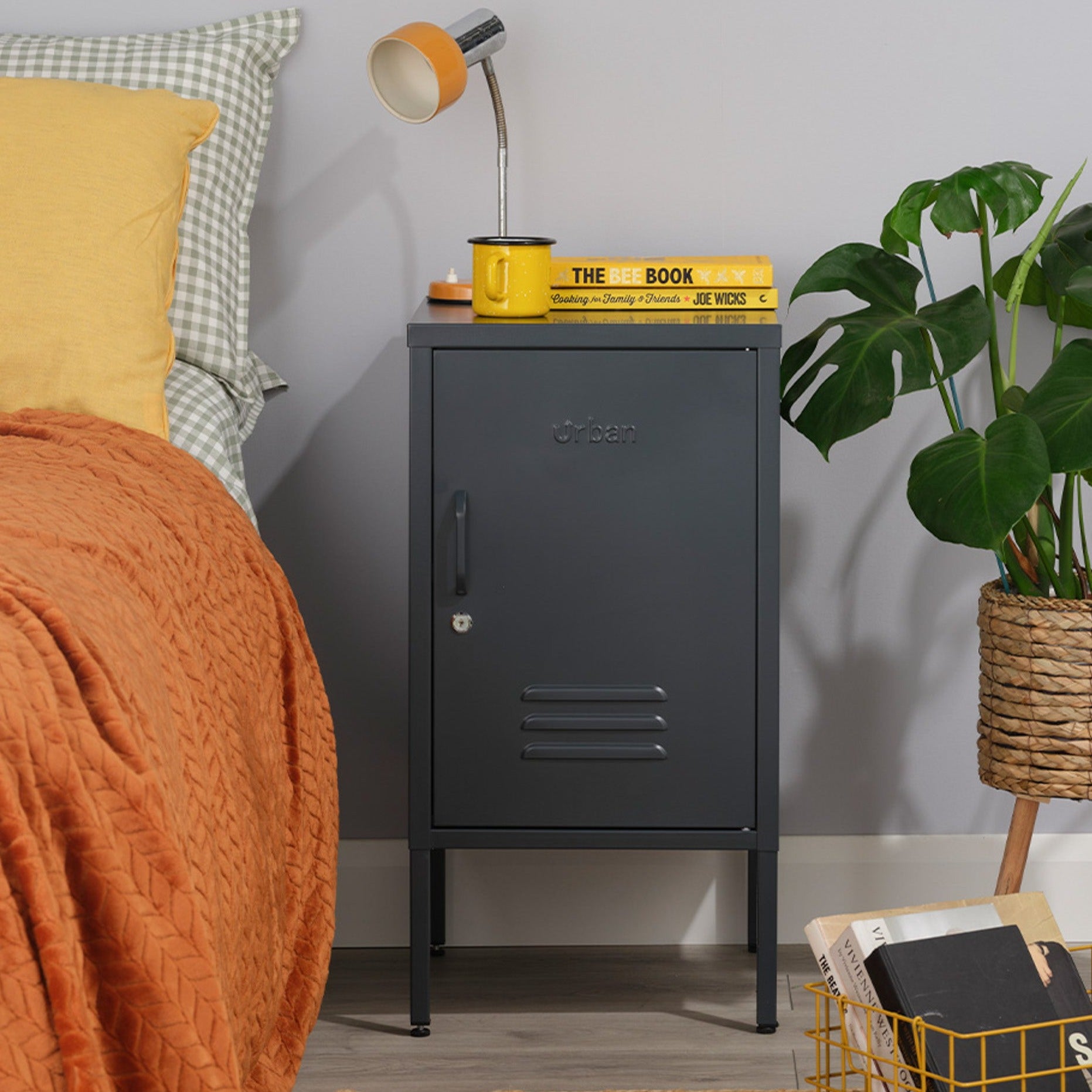 The Camden - Side Table, Storage Locker Slate Grey – Urban Lockers