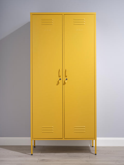 The Chelsea - Tall Double Door Storage Locker In Mustard