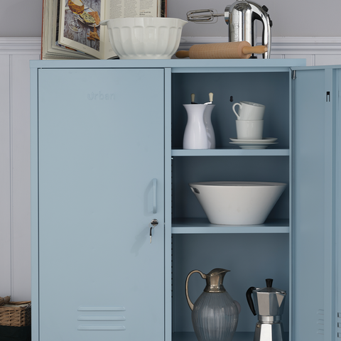 The Fulham - Home Style Storage Locker In Sky Blue