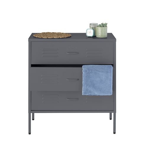 The Lambeth - Industrial Style Metal Drawers In Slate Grey - Urban Lockers