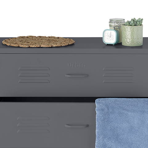 The Lambeth - Industrial Style Metal Drawers In Slate Grey - Urban Lockers