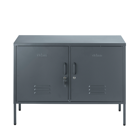 The Oxford - Side Table/TV Stand Storage Locker In Slate Grey – Urban ...