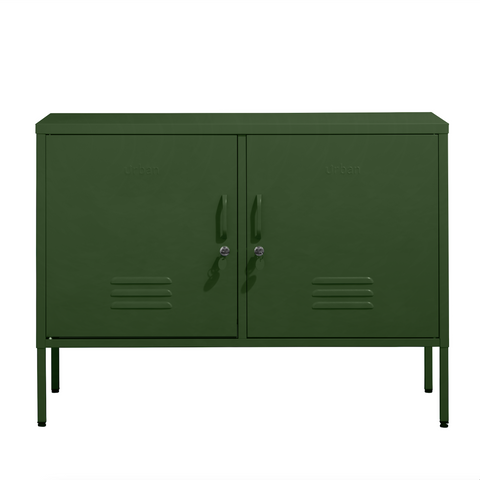 The Oxford  - Side Table/TV Stand Storage Locker In Forest