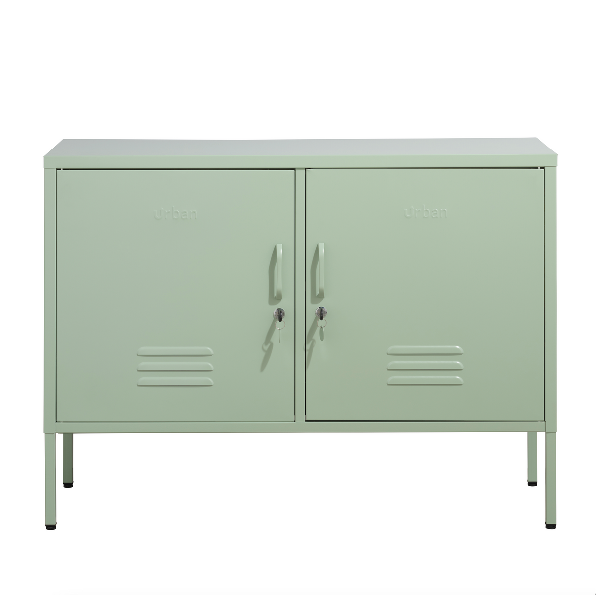 The Oxford - Side Table/TV Stand Storage Locker In Sage – Urban Lockers