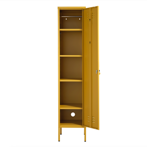 The Bexley - Tall Single Door Storage Locker In Mustard