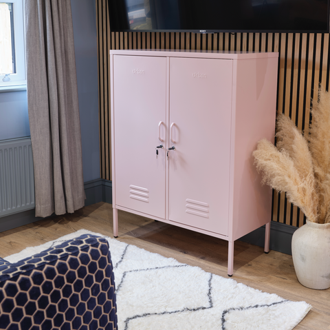 The Fulham - Home Style Storage Locker In Light Pink