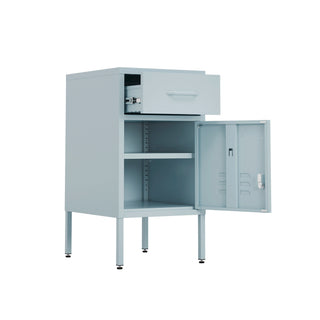 one door, one draw both open bedside table locker in sky blue