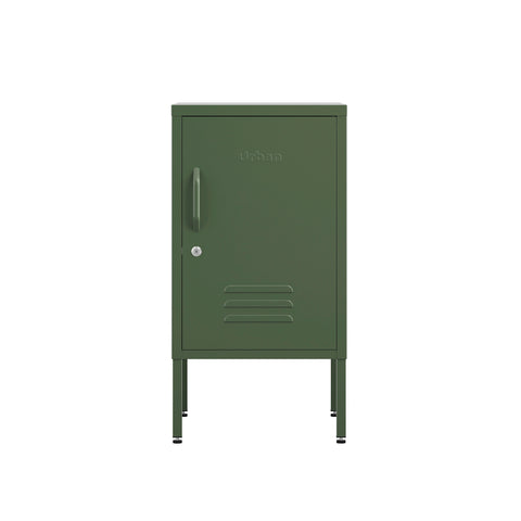 the camden bedside table locker in forest green 