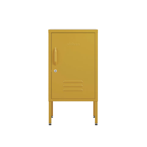 The camden bedside table locker in mustard yellow