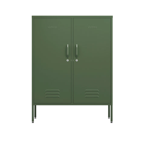 The Fulham metal storage locker in forest green 