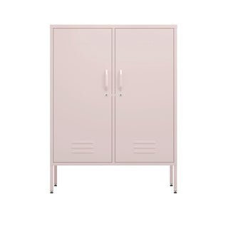 The fulham metal storage locker in light pink