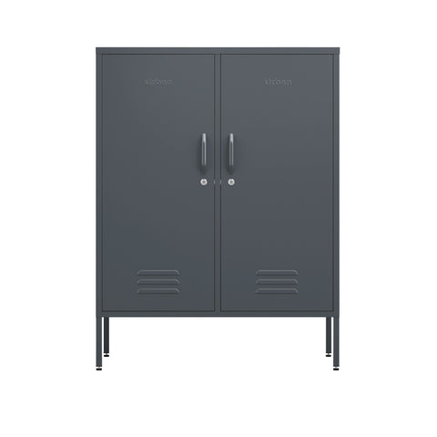 The fulham metal storage locker in slate grey 