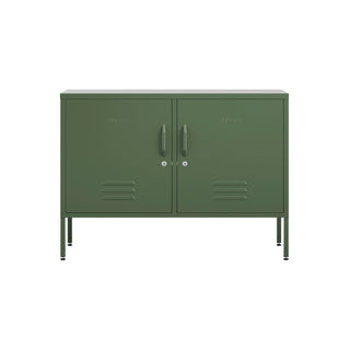 The Oxford side table locker in forest green 