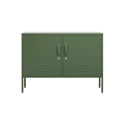 The Oxford side table locker in forest green 