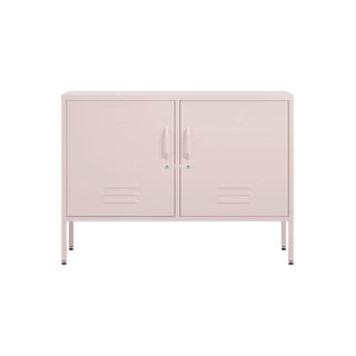 The two door oxford metal locker in light pink 