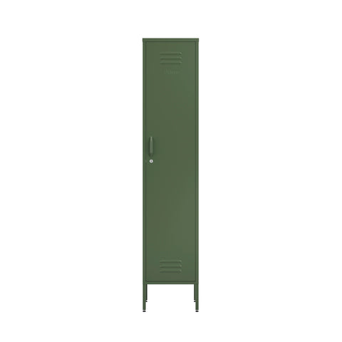 The Bexley single door wardrobe locker in forest green