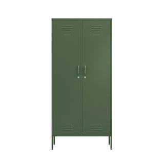 the chelsea metal wardrobe locker in forest green 