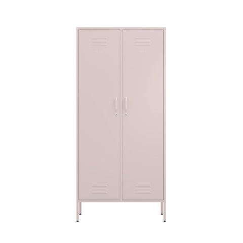 The Chelsea two door wardrobe locker in light pink 