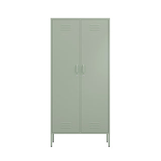 The chelsea two door wardrobe locker in sage green 