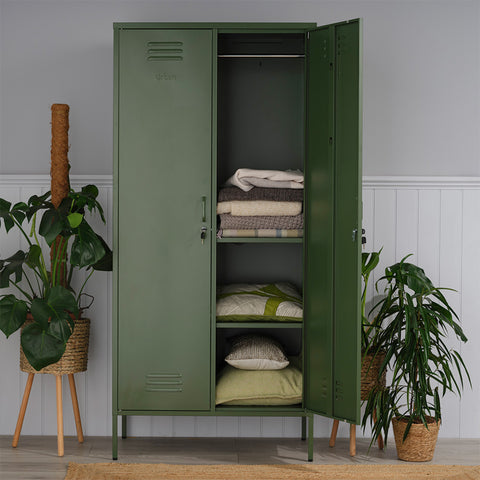 The Chelsea - Tall Double Door Storage Locker In Forest