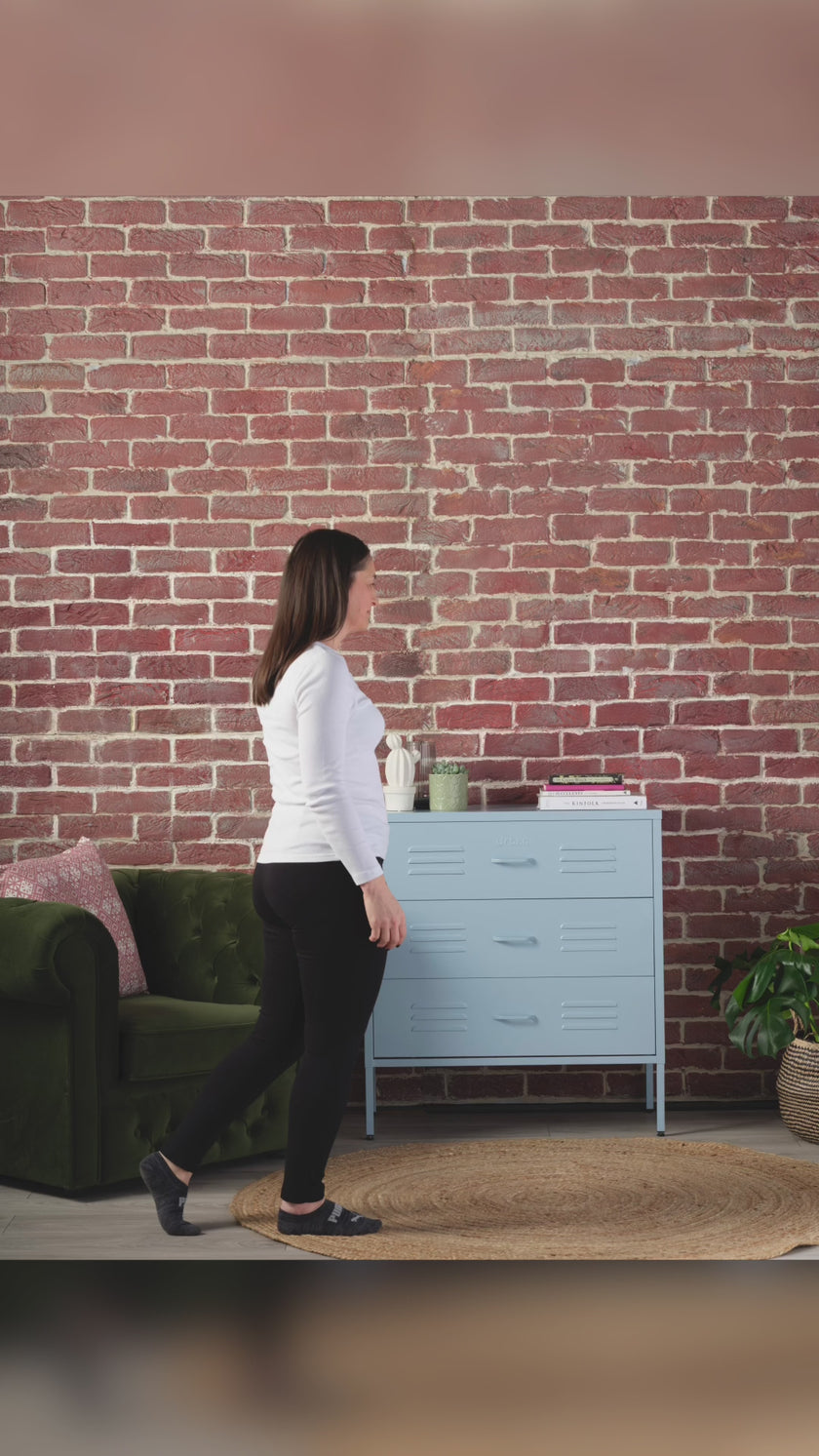 The Lambeth - Industrial Style Metal Drawers In Navy Blue main image 0