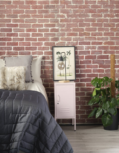 The Camden - Side Table, Storage Locker Light Pink - Urban Lockers