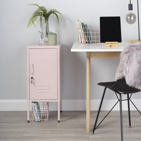 The Camden - Side Table, Storage Locker Light Pink - Urban Lockers