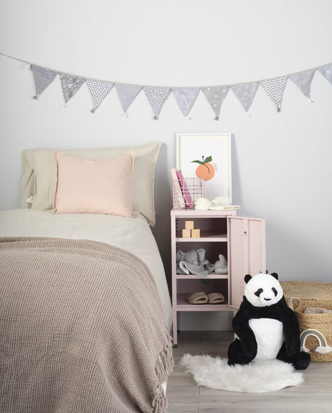 The Camden - Side Table, Storage Locker Light Pink - Urban Lockers