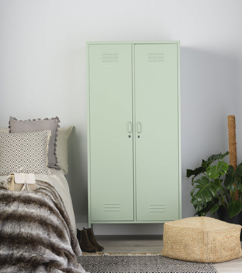 The Chelsea - Tall Double Door Storage Locker In Sage - Urban Lockers