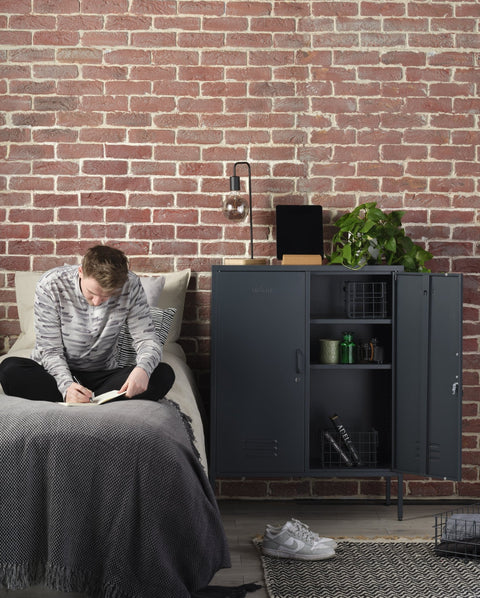 The Fulham - Midi Home Style Storage Locker In Slate Grey - Urban Lockers