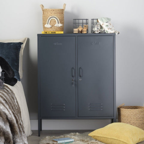 The Fulham - Midi Home Style Storage Locker In Slate Grey - Urban Lockers