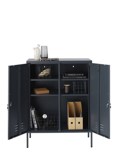 The Fulham - Midi Home Style Storage Locker In Slate Grey - Urban Lockers